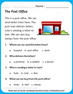 the post office worksheet