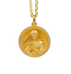 Introducing our Solid 14k Yellow Gold Virgin Mary Pendant - a divine symbol of faith and elegance. 🌟 Virgin Mary Design: This pendant showcases a beautifully detailed depiction of the Virgin Mary, capturing her grace and serenity. It's a spiritual tribute that holds deep meaning. ☀️ Pure Gold Radiance: Crafted in luxurious solid 14k yellow gold, this pendant exudes a warm, heavenly glow, symbolizing purity and divinity. ✨ Exceptional Craftsmanship: Meticulously designed, each pendant is a testament to skilled artistry, ensuring a piece that's not only beautiful but also enduring in quality. For customization in metal type or gold karat, please contact us. 🎁 Elegant Gift Box: Ideal for those cherishing religious symbols or appreciating fine jewelry. This pendant comes in a high-quality gi Yellow Gold Medallion For Commemoration, Gold Plated Spiritual Medallion Jewelry, 14k Gold Medallion For Commemoration, Stamped 14k Gold Spiritual Jewelry And Charms, 14k Gold Spiritual Jewelry And Charms For Commemoration, Spiritual Yellow Gold Wedding Jewelry And Charms, Gold Spiritual Jewelry And Charms For Wedding, 14k Gold Spiritual Miraculous Medal Jewelry And Charms, 14k Gold Spiritual Miraculous Medal Jewelry