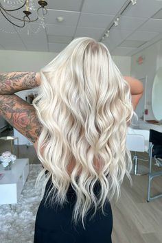 Blonde handtied extensions Blonde Extensions Before And After, Platinum Blonde Hair With Extensions, Blonde Bride Hair, Blonde Hair With Extensions, Long Blonde Extensions, Bright Blonde Extensions, Bleach Blonde Hair Extensions, Blonde Long Extensions, Handtied Extensions