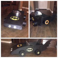 this is an image of a batman car made out of cardboard