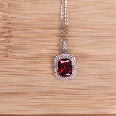 Ryze Ruby Red Cubic Zirconia .925 Sterling Silver 18" Necklace New With Bag! Length: 18" With 2.5" Extender. Msrp: $213 Dazzling Ruby Necklace For Gift, Dazzling Ruby Gemstone Necklaces, Red Cubic Zirconia Fine Jewelry Necklace, Red Diamond Cut Diamond Necklaces, Red Diamond Cut Diamond Necklace, Red Diamond Cut Necklaces, Classic Necklace With Lab-created Ruby, Dazzling Lab-created Ruby Jewelry As Gift, Dazzling Lab-created Ruby Jewelry For Gift