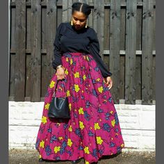 "Styling piece of skirt to add to your wardrobe. Made from a rich African cotton wax and falls to the ankle length and line-up with flat or heeled sandals for casual and smart styling. These skirt is designed for special occasion such weddings, parties, events, Christmas, christening and more. Can be math up with its top - https://www.etsy.com/uk/listing/717303514/annabelle-top?ref=shop_home_active_17&frs=1 Designed in maxi length (measurement 44 inches approx) Pockets at both sides of the skirt Zipper at the back 100% African wax cotton For wash please check the label The model wearing full set is UK 10 / EUR 38 / US 6 Model height: 5ft 10inche Our social media: **Instagram - https://www.instagram.com/madeinside.uk/ **Facebook - https://www.facebook.com/MadeInsideClothing **Pinterest - ht Skirt African Print, African Skirt, Skirt Print, African Print Skirt, African Skirts, Ankara Skirt, Skirt Zipper, Length Measurement, Skirt Maxi