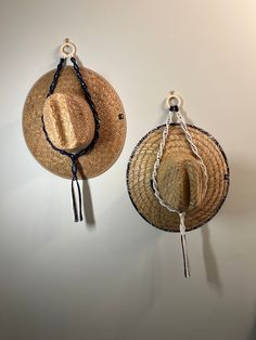 Add a touch of boho chic to your home decor with this Macrame Hat Holder! This stylish Hat Hanger For Wall is perfect for displaying your favorite hats, whether they're stylish fedoras or classic cowboy hats. Keep your hats organized and easily accessible with this unique Hat Display piece. It also makes a thoughtful gift for any hat lover in your life. Upgrade your space with this eye-catching Boho Hat Hanger and add a touch of personality to your home! When choosing colors, your Primary Color will be the one that shows the most. Macrame Hat Holder, Hat Hangers, Macrame Hat, Cowboy Hat Rack, Beach Bucket, Hat Holder, Hat Organization, Hat Hanger, Hat Display