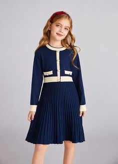 GRACE KARIN Girls Sweater Fall Dress Long Sleeve Knit A Line Contrast Casual Winter Dresses 5-12Y Casual Winter Dresses, Girls Sweater, Dresses Casual Winter, Fall Dress, Autumn Dress, Dress Long Sleeve, Fall Sweaters, Girls Sweaters, Winter Casual