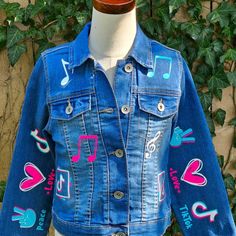 TikTok Denim Jacket, Multicolored Jean Jacket KolorfulKidzCustoms Trendy Stretch Denim Jacket With Long Sleeves, Fun Multicolor Cotton Outerwear, Multicolor Denim Jacket With Patches For Spring, Multicolor Patched Denim Jacket For Spring, Fun Cotton Denim Jacket For Fall, Casual Multicolor Denim Jacket, Multicolor Denim Jacket For Fall, Multicolor Denim Jacket For Spring, Trendy Multicolor Denim Jacket