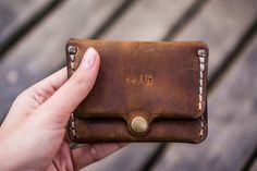 No.38 Personalized Minimalist Leather Wallet -Crazy Horse Brown Horse Brown, Leather Inspiration, Leather Card Holder Wallet, Minimalist Leather Wallet, Handmade Leather Wallet, Card Holder Wallet, Crazy Horse, Credit Card Holder, Card Holder Leather