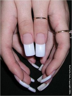 So great Manicure Art Designs, Long French Manicure, Acrylic French Manicure, Hand Modeling, Manicure Art, French Manicure Nails