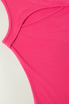 Ribbed knit cut out one shoulder bodysuit from Capella Apparel Soft & light weight, high stretch rib knit Style number: BT3932 Fabric Details: 95% Polyester, 5% Spandex Model is 5'8" and is wearing a Small Length: 27" Pink Stretch Ribbed Bodysuit, Summer Ribbed Bodycon Tops, Ribbed Bodycon Tops For Summer, Ribbed Bodycon Summer Tops, Ribbed Bodycon Tank Top For Summer, Pink Ribbed Summer Bodysuit, Pink Ribbed Bodysuit For Summer, Spring Sleeveless Ribbed Bodysuit, Spring Pink Elastane Bodysuit