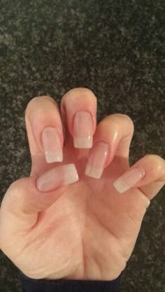 Natural acrylic extensions Take Off Acrylic Nails, Natural Looking Acrylic Nails, Natural Gel Nails, Clear Acrylic Nails, Nail Swag, Pink Acrylic Nails, Square Acrylic Nails, Dream Nails