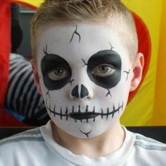 Kids Skeleton Face Paint, Skeleton Makeup Kids, Skeleton Face Paint, Halloween Diy Kids, Diy Costumes Kids Boys, Halloween Makeup For Kids, Skeleton Face, Skeleton Makeup