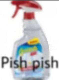 a bottle of dish soap with a red cap on the top and a white background