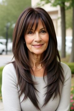 29+ Long Hairstyles for Older Women Over 50 15 Hair Extensions Older Women Over 50, Long Hair Styles For 50+ Women With Bangs, Long Hairstyles With Bangs Over 40, Straight Hair Over 50, Medium To Long Haircut With Layers, Hairstyles With Layers And Bangs, Long Feathered Hairstyles, Long Hairstyles For Women Over 50, Women Over 50 Long Hairstyles