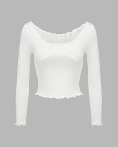 Details: Long-sleeve ribbed top with lace designTop Length: CroppedSleeve Length: Long SleevesMaterials:95% Polyester + 5% Spandex Fitted White Ribbed Long Sleeve Top, Scoop Neck Tops With Lace Trim And Stretch, Fitted Scoop Neck Top With Lace Trim, Fitted White Long Sleeve Ribbed Top, Fall Cropped Tops With Lace Trim, Spring Fitted Long Sleeve Top With Lace Trim, Fitted Long Sleeve Top With Lace Trim For Spring, Fall Stretch Tops With Lace Trim, Fall Season Stretch Tops With Lace Trim