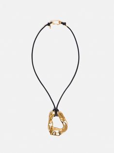 Set to stand out; the Molten Loop Leather Necklace has a polished 24-carat gold plated pendant elegantly hanging from a luxurious leather chain. Elevate evening ensembles with its matching jewellery. Matching Jewellery, Matching Jewelry, Leather Chain, Leather Necklace, Necklace Gold, Gold Necklace, Gold Plate, Lily, Plating