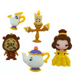 the beauty and the beast figurines have been made to look like princesses