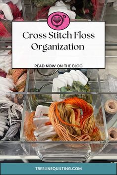 Cross Stitch threads organized on floss chips by Pip and Chip in acrylic storage drawers Floss Storage Ideas, How To Store