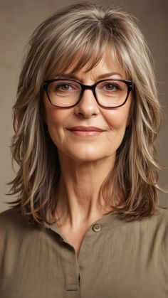 20 Medium Short Hairstyles for Fine Hair Over 60 With Glasses – Stylish Hair Ideas Haircut Glasses Women, Medium Hair Length With Bangs, Medium Layered Haircuts Over 50, Hairstyles For Women Over 60 Medium, Shoulder Length Hairstyles With Bangs, Very Layered Hair Medium Over 50, Medium Short Hairstyles, Short Hairstyles For Fine Hair, Hairstyles For Fine Hair