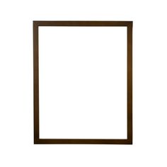 an empty brown frame on a white background