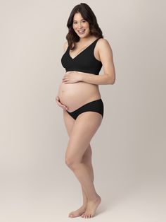 The perfect alternative to granny-panty maternity underwear! The Under-the-Bump Bikini Underwear for maternity and postpartum features stretchy fabric that sits just below your baby bump and naturally conforms to your changing body. Women at all stages of pregnancy love the clever notched design of these maternity panties, which offer full rear coverage with a no-roll waistband. A five-pack of our fan-fave undies Low-rise panties for pregnancy and postpartum Low cut also works for C-section recovery Super-soft, stretchy fabric that moves with you Note: For hygiene reasons, we cannot accept any underwear for return or exchange. Delivery Gown, French Baby, Bamboo Pajamas, Pregnancy Wardrobe, Pajama Dress, C Section, Pregnancy Stages, Maternity Pants, Baby Bump