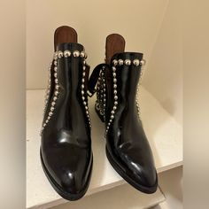 Amazing Boots In Great Condition Perfect For Any Occasion! Jeffrey Campbell Shoes, Leather Cuts, Jeffrey Campbell, Shoes Heels Boots, Silver Studs, Shoes Women Heels, Heeled Boots, Rocker, Cut Out