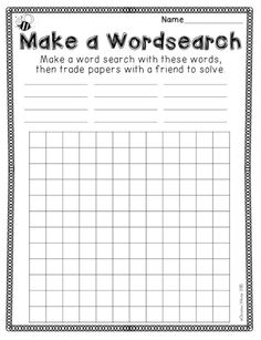 make a word search worksheet for students