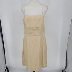 Ann Taylor Gold Champagne Sleeveless Cocktail Dress Holiday Party Women's 10 Nwt. Pit To Pit: 16.75" Length: 38.5" Beige Sleeveless Dress For Spring Party, Spring Formal Beige Sleeveless Dress, Formal Sleeveless Spaghetti Strap Dress For Summer, Sleeveless Beige Dresses For Night Out, Fitted Sleeveless Dress For Holidays, Beige Sleeveless Dresses For Night Out, Beige Sleeveless Dress For Night Out, Fitted Sleeveless Dress For Cocktail Holiday, Fitted Sleeveless Dress For Holiday Cocktails