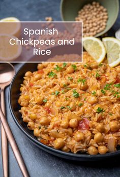 Indulge in the vibrant flavors of Spain with this plant-based Spanish chickpeas with rice delight. This wholesome dish combines tender chickpeas, fragrant spices, and perfectly cooked rice to create a comforting meal that’s both nutritious and satisfying. Perfect for a cozy dinner or a meal prep staple, this recipe is a celebration of simple ingredients coming together to deliver a taste sensation. Whether you're a seasoned plant-based eater or just exploring new culinary horizons, this dish is sure to become a favorite in your kitchen. Vegan Chickpea And Rice Recipes, Meals With Chickpeas Healthy Recipes, Chickpea Paprikash Vegan, Chickpea With Rice Recipes, Different Vegan Recipes, Rice And Beans Recipe Crockpot, Chickpea Dishes Dinners, Vegan Chickpea Recipes Healthy, Chick Pea Dinner Ideas