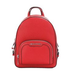 New With Tags 100% Authentic Michael Kors Jaycee Extra-Small Pebbled Leather Convertible Backpack Bright Red With Silver Tone Hardware The Jaycee Backpack Is Compact Yet Roomy Enough To Store A Day’s Worth Of Essentials. This Convertible Style Features A Roomy Main Compartment With A Smaller Zip Pocket In Front. Wear It On Your Back For A More Traditional Look Or Drape It Across Your Front As A Crossbody Bag. Style # 35t2s8tb1l Retail Price $398 Pebble Leather Adjustable Shoulder Straps Zip Clos Convertible Backpack, Bag Style, Your Back, Michael Kors Bag, Bright Red, Pebbled Leather, Shoulder Straps, Convertible, Bags Handbags