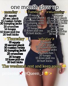 Sanduhrfigur Training, Summer Body Workout Plan, Summer Body Workouts, Month Workout, Workout Routines For Beginners, All Body Workout, Workout For Flat Stomach, Trening Fitness, Body Workout Plan