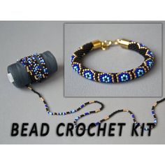 the bead crochet kit is ready to be used for making bracelets