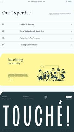 three different types of web pages with the same font and numbers on each one page