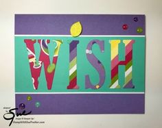 the word wish is made out of colored paper