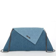 Denim Purse Modern Evening Clutch With Zipper Pocket, Chic Denim Blue Shoulder Bag With Removable Pouch, Evening Rectangular Clutch With Zipper Pocket, Evening Clutch With Zipper Pocket, Blue Denim Evening Bags, Elegant Denim Shoulder Bag, Chic Evening Bags, Denim Clutch Bags, Nude Clutch