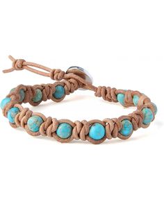 Bracelet Length:6-8 Inches,Bead:6Mm Material:Turquoise Beads,Leather Unique Fashion Shape And Free Wild Style,It Is A Expression For Fashion And Noble Temperament. These Fashion Bracelets Are Suitable For Daily Wearing Which With Dress, Jeans, Sweaters In Ootd,Ootn,Cocktail, Daily Dating Or Party, Outing. Perfect Gift For Children, Lover, Sister, Friends, Families. Perfect For Wearing On Date.A Lovely Gift Of Anniversary, Wedding Gift, Graduation, Christmas, Valentine'S Day, F... Bohemian Leather Beaded Bracelet For Healing, Casual Turquoise Beaded Bracelets Hand Wrapped, Casual Turquoise Hand Wrapped Beaded Bracelets, Adjustable Hand Wrapped Leather Bracelet With Round Beads, Adjustable Hand-wrapped Beaded Leather Bracelet, Adjustable Turquoise Beaded Round Bracelet, Adjustable Turquoise Hand-strung Wrap Bracelet, Adjustable Hand-strung Leather Bracelet With Round Beads, Bohemian Braided Bracelets With Turquoise Round Beads