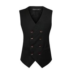 Season:Spring   Fall; Fabric:Polyester; Sleeve Length:Sleeveless; Gender:Men's; Style:Fashion,Casual,Basic; Occasion:Going out,Vacation,Daily Wear; Placket:Single Breasted; Fit Type:Regular Fit; Function:Comfortable; Pattern:Plain; Design:Button; Neckline:V Neck; Outerwear Type:Waistcoat; Listing Date:07/31/2023; Bust:; Length:; Shoulder Width: Business Casual Spring, Black Suit Vest, Business Vest, Wedding Vest, Chaleco Casual, Spring Business Casual, Double Breasted Vest, Mens Waistcoat, Fashion City