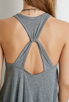 Idea DIY detalle en la espalda Working Out Outfits, Forever21 Tops, Idea Diy, Back Design, Ladies Tops Fashion