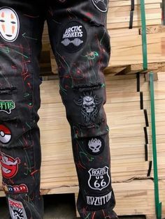 These men's jeans are 100% hand painted and artistically created by me, T. Mayers.  Having designed custom clothing for men locally for many years now, I have decided to pursue my passion and expand my client base by beginning to offer my creations for sale online. Most of my creations have an urban street style, meet punk rock and old school rock and roll vibe. Each pair I create is unique from the last, and will have slight variations to the above photo.  I do accept custom requests in regards Casual Jeans With Graffiti Print For Streetwear, Casual Graffiti Print Jeans For Streetwear, Graffiti Print Cotton Jeans For Streetwear, Cotton Graffiti Print Jeans For Streetwear, Graffiti Print Denim Jeans For Streetwear, Artistic Graphic Print Bottoms For Streetwear, Hand Painted Denim Jeans For Streetwear, Casual Hand Painted Cotton Bottoms, Trendy Hand Painted Cotton Jeans