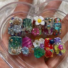 Press-on Nails – Heart of Doll Nails With Lots Of Charms, Nails 2025, Nails Heart, Latest Nail Designs, Nail Board, Hand Doodles, Pretty Nail Designs