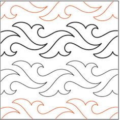 an image of a quilt pattern with waves on it