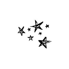 four airplanes are flying in the sky with stars on their backs and wings, all black against a white background