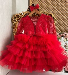 Baby Tulle Christmas Dress, Red Long Sleeve Tulle Baby Girl Dress, Puffy Toddler Christmas Dress, Girls Holiday Tutu Dress This red puffy dress is specially designed and handmade for your baby girl. Your girl will be like a princess with these dresses that she can wear on special occasions such as birthdays, weddings and Christmas. Check out our baby girl dresses selection for unique handmade dresses from BabyDesignDresses. ✿ Product Features; ✰ Baby Dress Materials: Sequined Tulle ✰ Baby Dress Red Puffy Dress, Tulle Baby Dress, Christmas Dress Girls, Dress Red Long, Frocks For Babies, Toddler Christmas Dress, Puffy Dress, Red Christmas Dress, Puffy Dresses