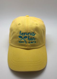 Hats Shown: #1: Lemon Hat with 1100 Turquoise Thread #2: Lemon Hat with 1256 Navy Thread Add text to the back of your cap: https://www.etsy.com/listing/512387337/back-of-cap-text-add-on?ga_search_query=cap+back&ref=shop_items_search_1 Standard shipping arrives via USPS First Class Mail and typically arrives within 4-5 days of shipment. Want to upgrade your shipping to priority?: https://www.etsy.com/listing/528855379/upgrade-to-priority-shipping?ga_search_query=priority+shipping&ref=shop Tennis Hair, Wilmington Nc, Handmade Hat, Add Text, Brass Buckle, Trucker Cap, Baseball Cap, Baseball Hats, Tennis