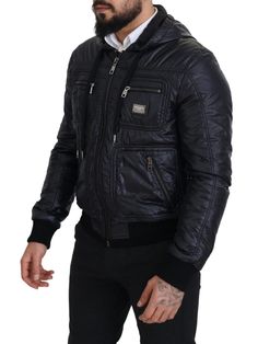 DOLCE & GABBANA Absolutely stunning, 100% Authentic, brand new with tags Dolce & Gabbana Black bomber jacket featuring full zip closure and hood. Model: Bomber jacket Color: Black Full zipper closure Logo details Made in Italy Material: 100% Nylon Lining: 100% Polyester Luxury Winter Hoodie, Luxury Streetwear Outerwear With Pockets, Luxury Outerwear With Pockets For Streetwear, Luxury Outerwear With Drawstring Hood, Luxury Outerwear With Drawstring Hood And Long Sleeves, Designer Hooded Outerwear For Streetwear, Designer Long Sleeve Outerwear With Drawstring Hood, Luxury Hoodie With Double-lined Hood, Luxury Winter Hoodie With Double-lined Hood