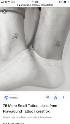 two small tattoos on their legs