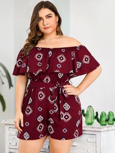 Chubby Outfits, Modest Plus Size Fashion, Short Plus Size Fashion, Bad Outfits, Plus Size Bohemian, Plus Size Summer Outfits, Plus Size Summer Outfit, Plus Size Romper, Capsule Outfits