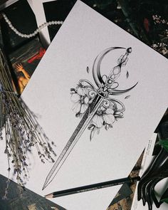 Fantasy Dagger Tattoo, Dagger Tattoo Women, Dagger Tattoo Feminine, Daggar Tattoo, Dagger Tattoo Meaning, Tattoo Zeichnungen, Fantasy Tattoos