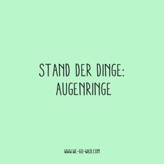 a green background with the words stand der dinge augerringe on it