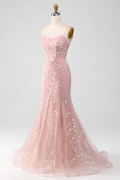 Prom Dress Light Pink, Pink Dress For Prom, Prom Dress 2024, Pink Prom Dress Ball Gown, Ball Dress Ideas, Light Pink Prom Dresses, Formal Dresses Pink, Pink Mermaid Dress, Black Lace Formal Dress