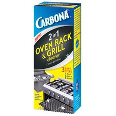 carbona oven rack and grill cleaner, 2 in 1 / 4 liter box