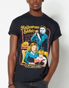 If you love the type of humor that has the possibility to make people uncomfortable, this Michael Myers Halloween t shirt is for you! Represent Steven Rhodes in style! Officially licensed Crewneck Short sleeves Tagless Material: Cotton Care: Machine wash; tumble dry low Imported Note: This tee is in Unisex Sizing only For a fitted look, order one size smaller than your normal size Horror T Shirts, Halloween Fashion Outfits, Funny Mean, Halloween Safety, Horror Shirts, Army Of Darkness, Steven Rhodes, Funny Artwork, Money Lessons